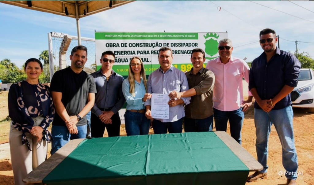 Prefeitura assina ordem de serviço para obra do dissipador de água no bairro Tuiuiú