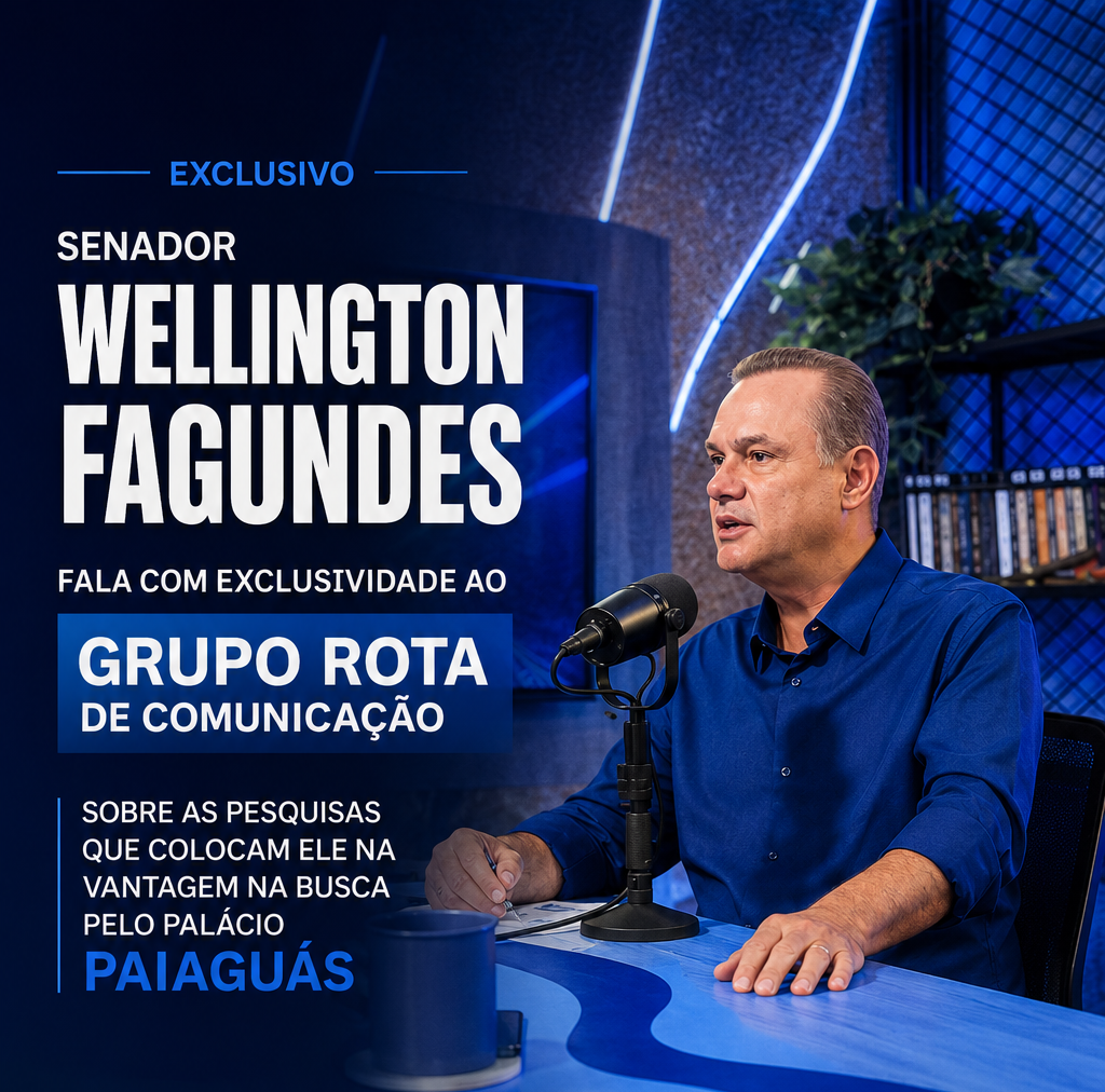 Wellington Fagundes comenta cenário eleitoral e liderança nas pesquisas em entrevista exclusiva ao Grupo Rota de Comunicação