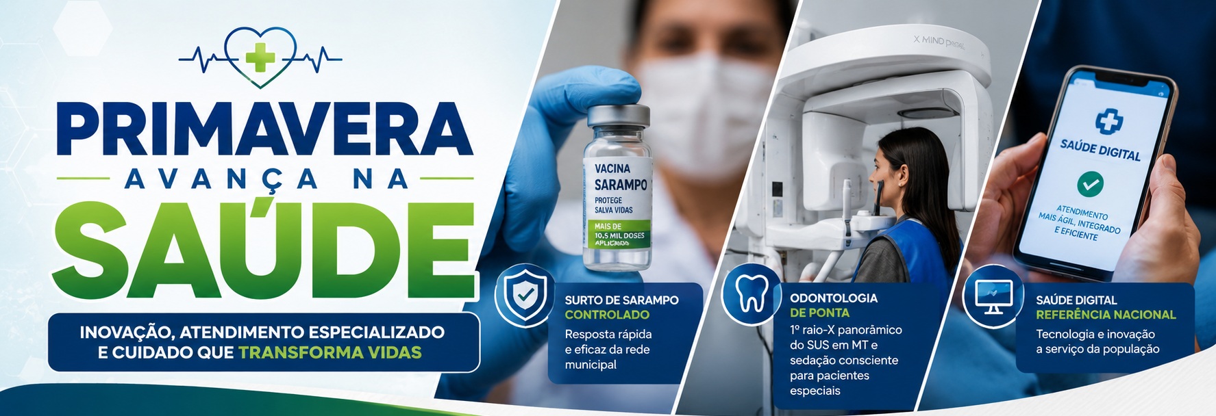 Primavera do Leste avança na saúde com inovação, atendimento especializado e controle do sarampo