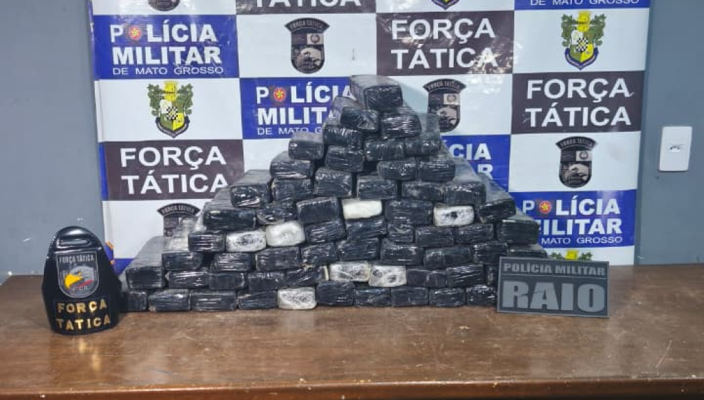 Força Tática apreende 66 quilos de maconha e causa prejuízo de R$ 300 mil ao crime
