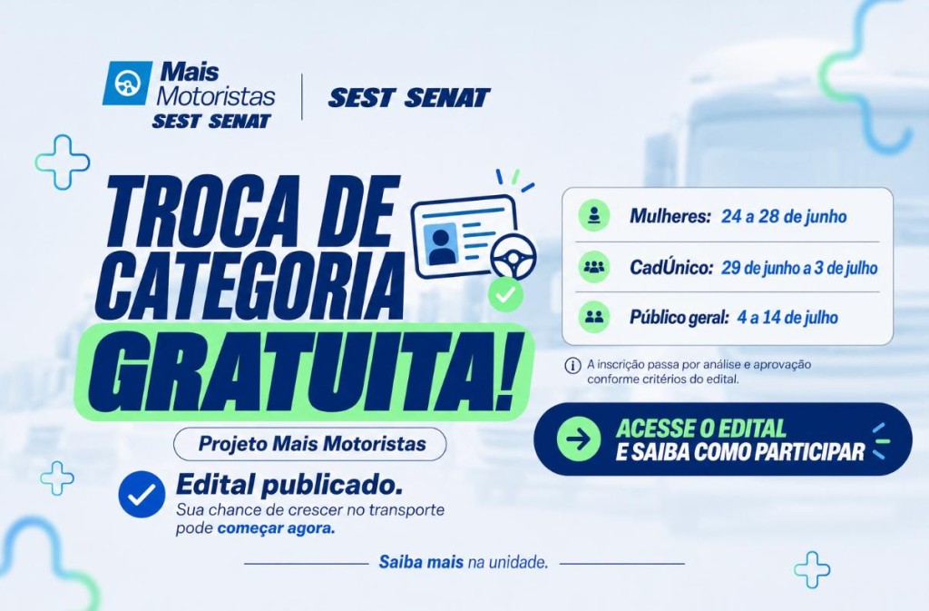 Prefeitura de Primavera do Leste apoia projeto que oferece formação gratuita para motoristas profissionais