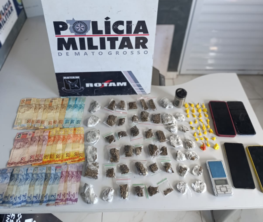 Rotam apreende 80 porções de drogas e prende três homens por tráfico