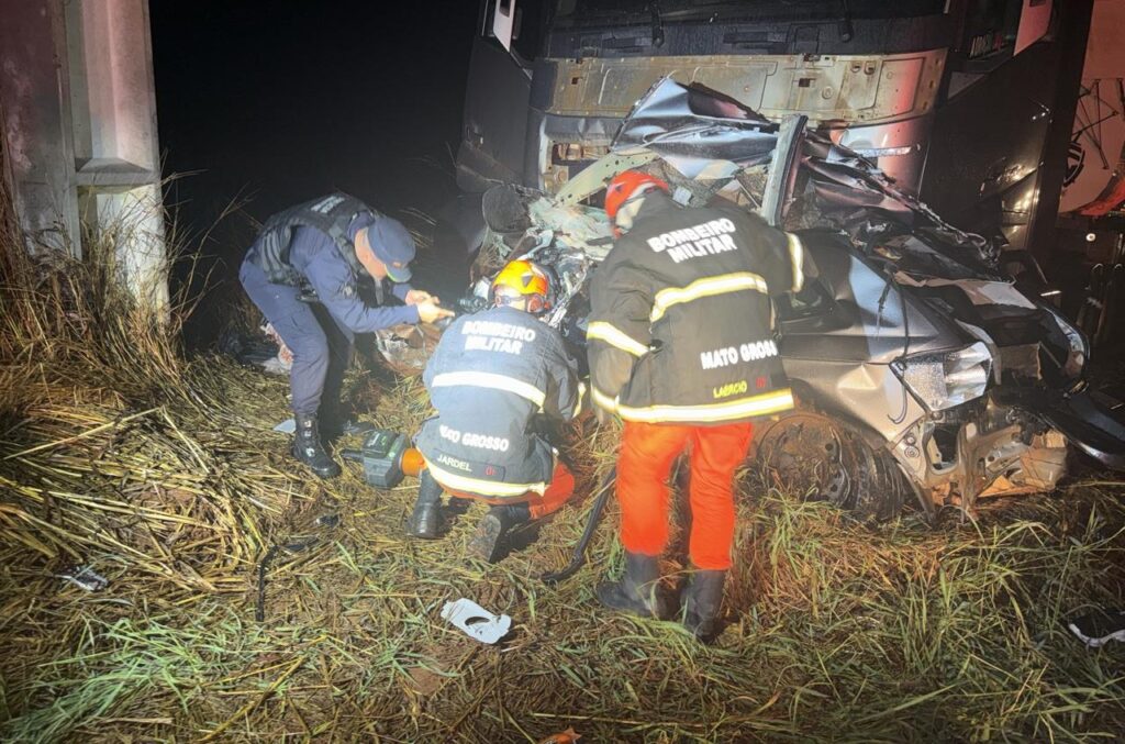 Tragédia na MT 249: três ocupantes de carro morrem em colisão com carreta entre Nova Mutum e Campo Novo do Parecis