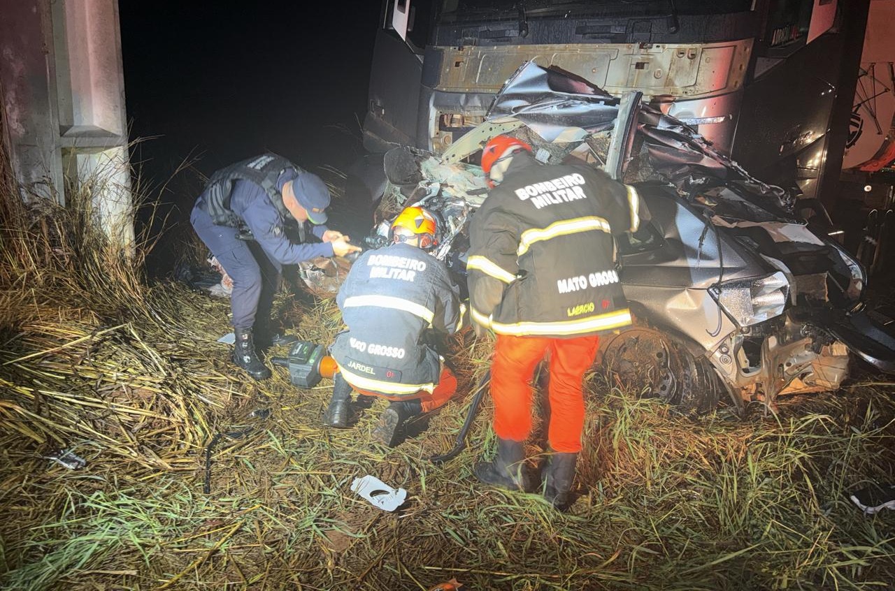 Tragédia na MT 249: três ocupantes de carro morrem em colisão com carreta entre Nova Mutum e Campo Novo do Parecis