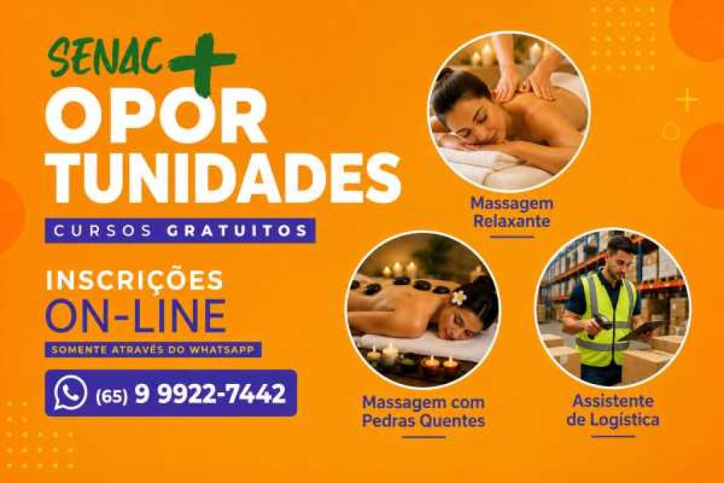 Prefeitura abre inscrições para três cursos gratuitos de qualificação em Lucas do Rio Verde
