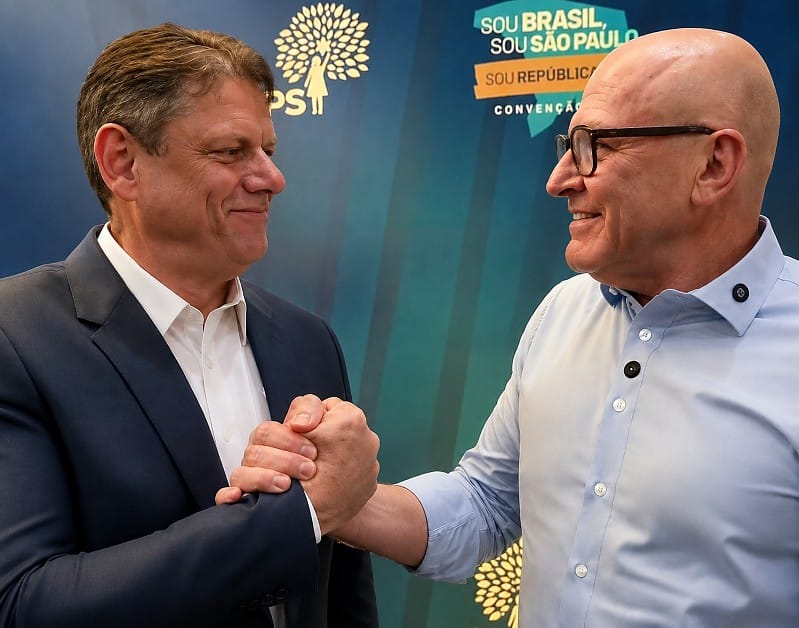 Pivetta participa de convenção de Tarcísio e garante apoio de um dos principais governadores do país