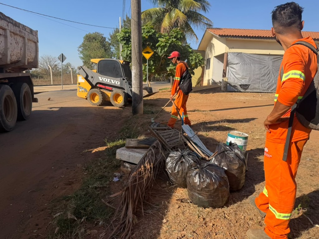 Mutirão de limpeza leva mais qualidade de vida aos moradores do bairro São José em Primavera do Leste