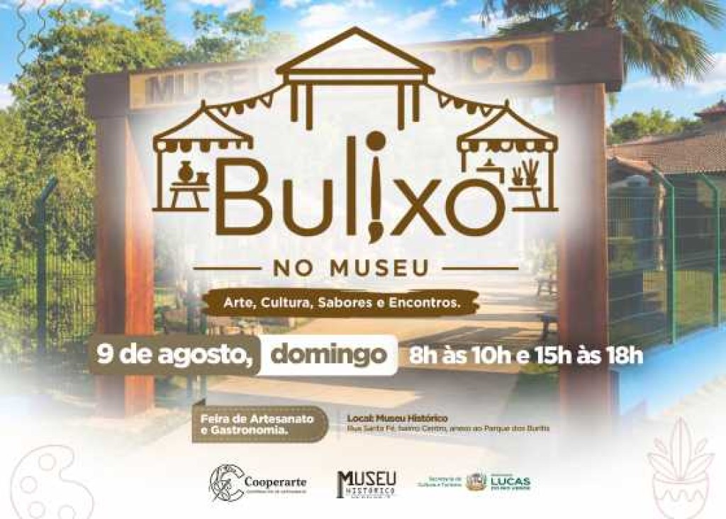 Arte, Cultura, Sabores e Encontros: Museu Histórico recebe feira de artesanato neste domingo