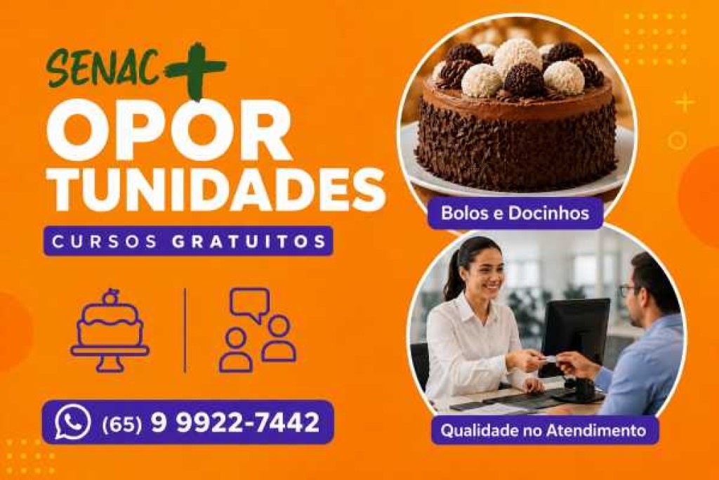 Cursos gratuitos oferecem novas oportunidades de qualificação em Lucas do Rio Verde