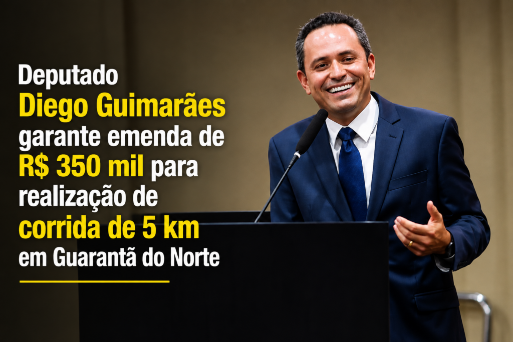 Deputado Diego Guimarães garante emenda de R$ 350 mil para realização de corrida de 5 km em Guarantã do Norte