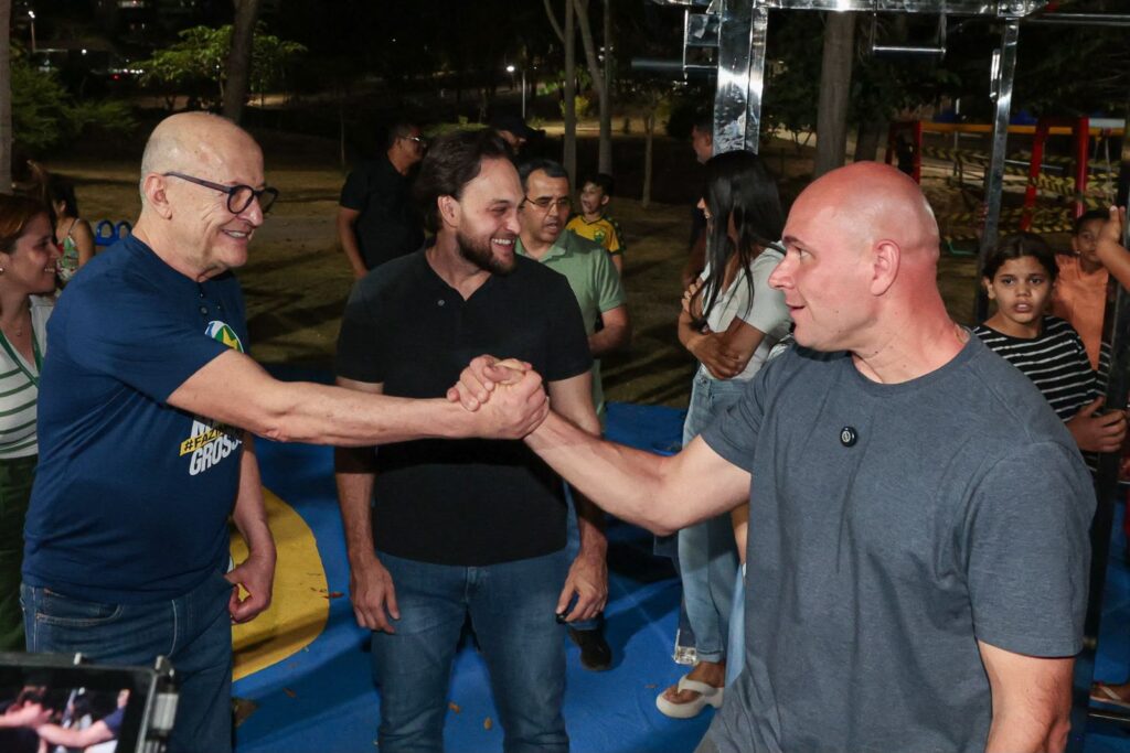 Governador Pivetta e Prefeito Abilio vistoriam Parque da Família em agenda com foco no esporte e lazer em Cuiabá