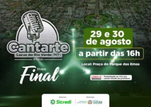 Final do Cantarte 2026 será neste fim de semana com transmissão ao vivo e mais de R$ 40 mil em premiações