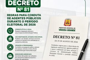 Prefeitura de Várzea Grande publica decreto com regras para conduta de agentes públicos durante período eleitoral