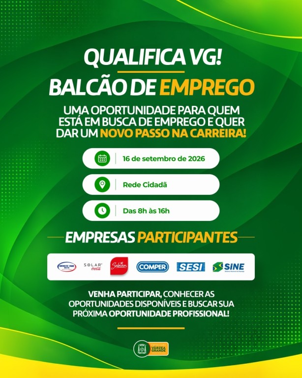 Balcão de Empregos oferta mais de 600 vagas em Várzea Grande