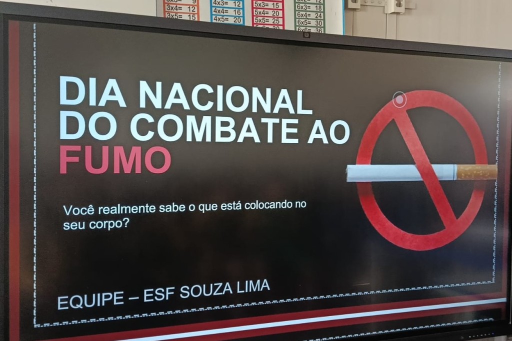 Saúde promove bate-papo interativo sobre tabagismo com estudantes de Várzea Grande