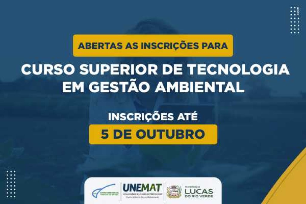UAB/UFR ofertam vagas para o curso superior de Tecnologia em Gestão Ambiental