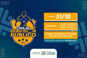 Estão abertas as inscrições para a 5ª edição da Copa dos Servidores Públicos de Lucas