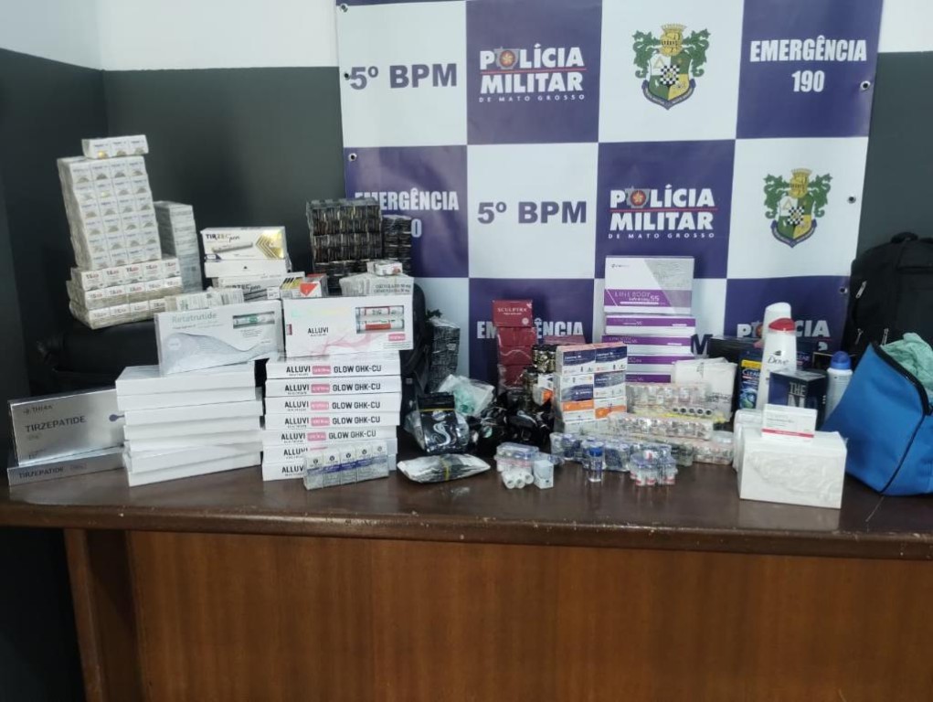 Polícia Militar apreende carga irregular de medicamentos emagrecedores e anabolizantes