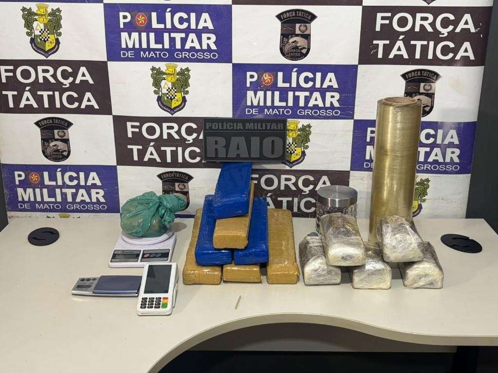 Polícia Militar prende homem com 11 quilos de maconha em Rondonópolis