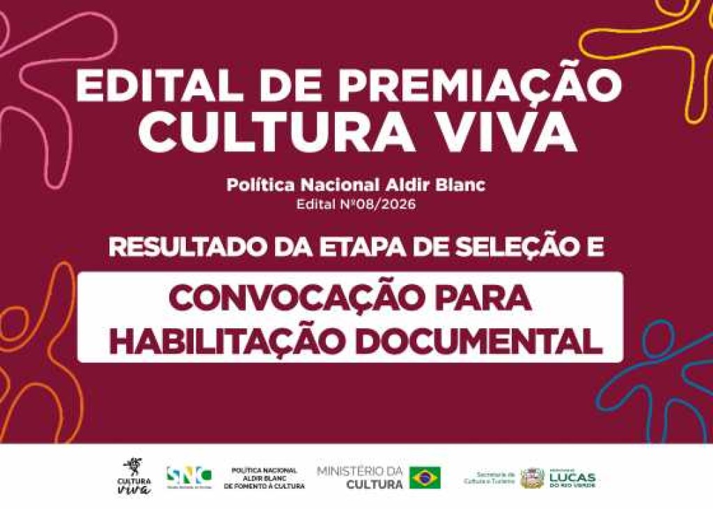 Cultura publica resultado da etapa de seleção do edital de Premiação Cultura Viva e convoca selecionados para a etapa de habilitação documental
