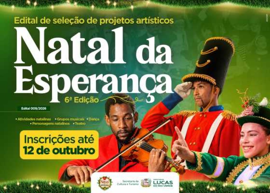Natal da Esperança 2026: inscrições para a seleção de atrações artísticas encerram amanhã (12)