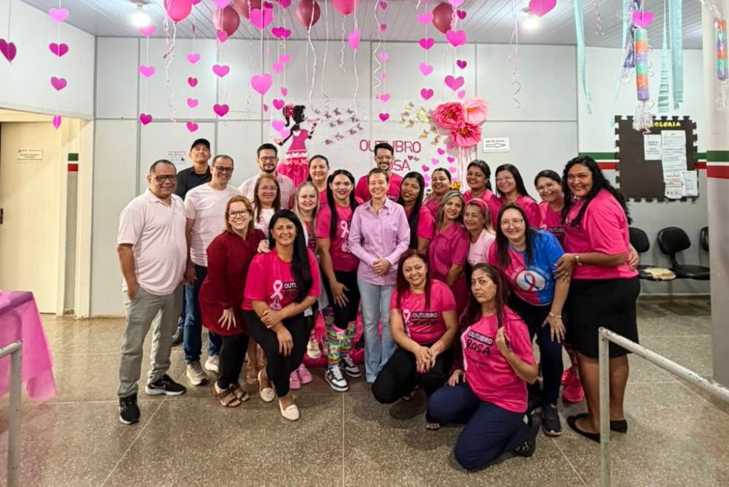 Prefeita acompanha ação do Outubro Rosa nas unidades de saúde de Várzea Grande
